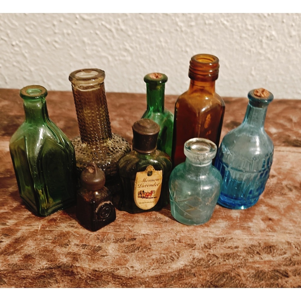 Lot Of Miniature Antique Bottles